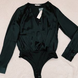 Black blouse body suit
